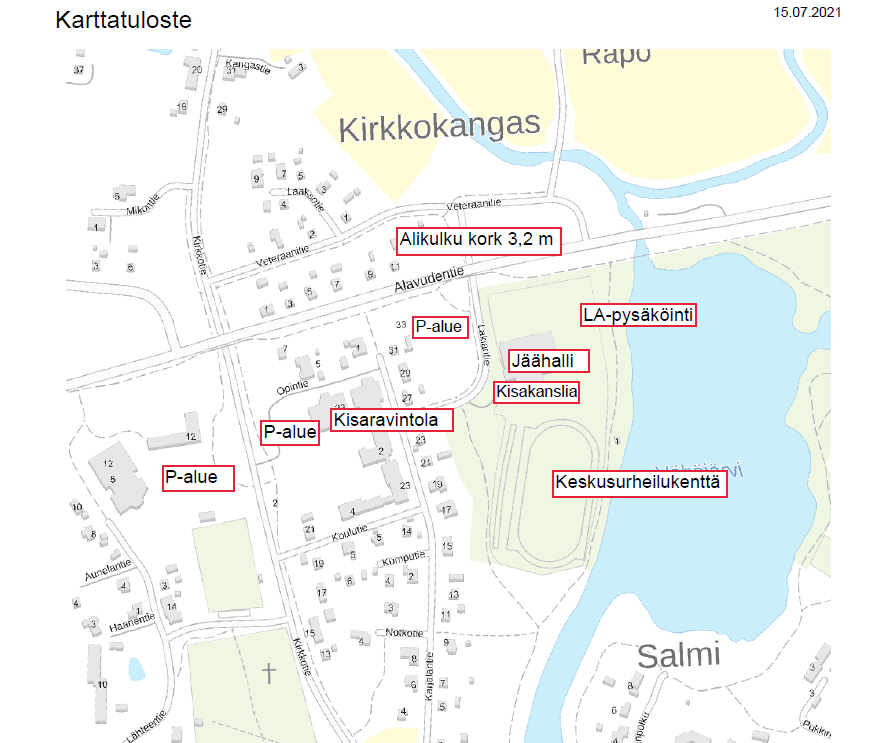 Kartta - Alavuden Urheilijat